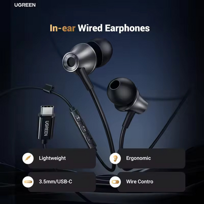 Handsfree USB-C UGREEN EP105, Crni