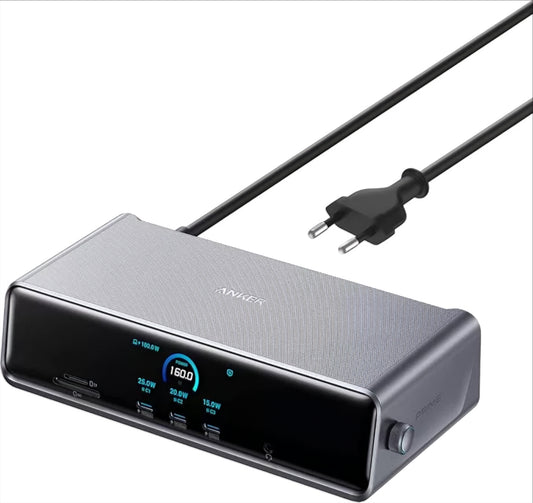 Multifunkcionalni Hub Anker Prime, 3 x USB-A - 4 x USB-C - 1 x Display Port - 2 x HDMI - 1 x Jack 3.5mm - 1 x RJ45 - 1 x SD - 1 x microSD, Siva A83B33A1