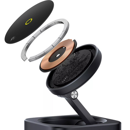 Multifunkcionalni Hub Baseus MagPro II 7u1, 1 x USB-A - 2 x USB-C - 1 x HDMI - 1 x QI - 1 x SD - 1 x microSD, Crni Obnovljen B00072900121-00