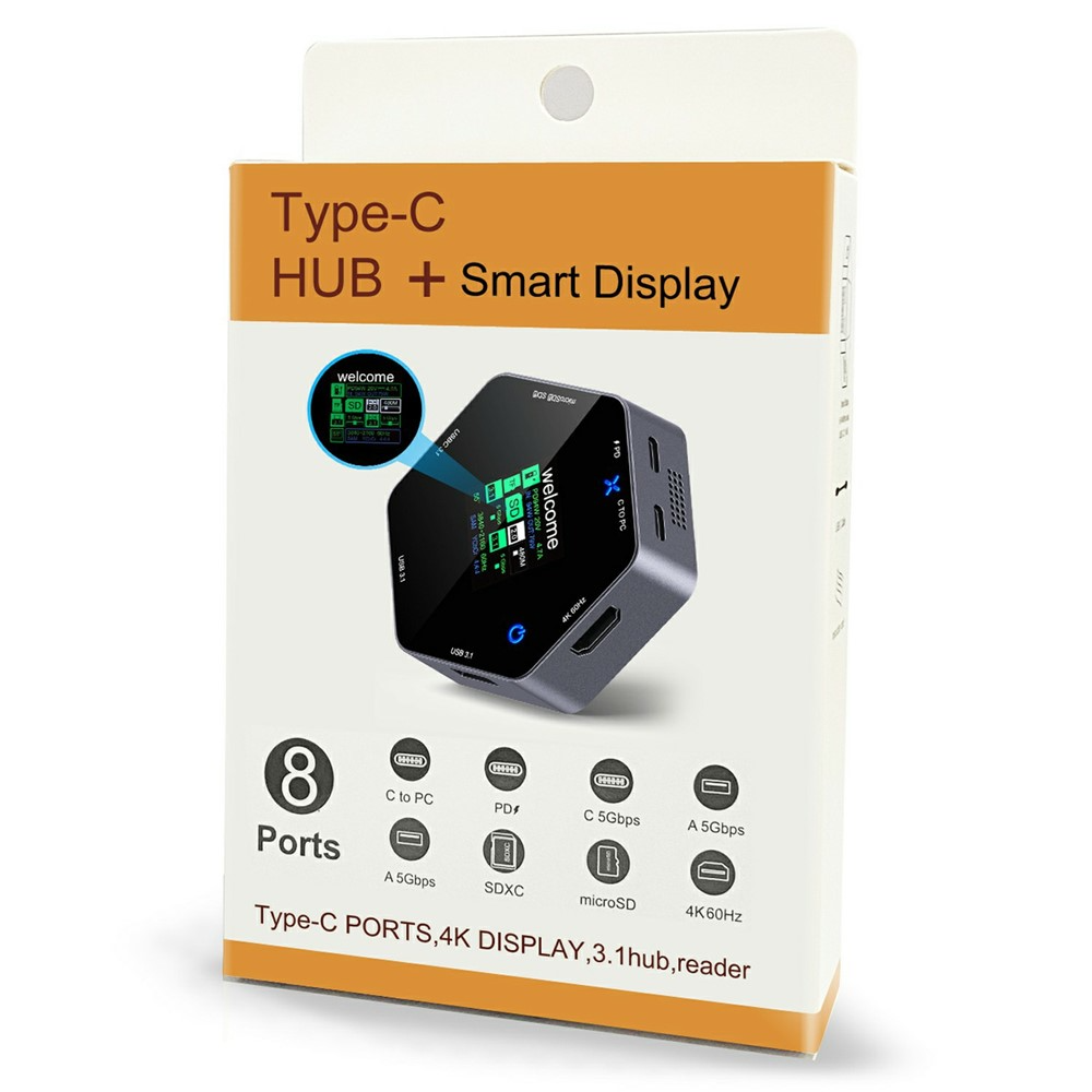 Multifunkcionalni Hub OEM YC-931, 8u1, Siva