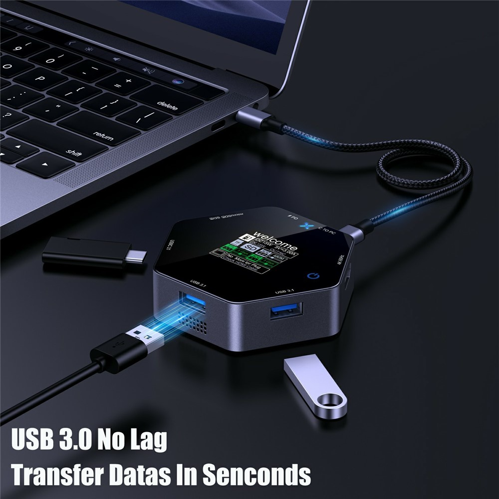 Multifunkcionalni Hub OEM YC-931, 8u1, Siva