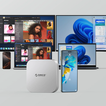 Multifunkcionalni Hub Orico MiniLink M49P za Apple Mac Mini M4, 9u1, Srebrni