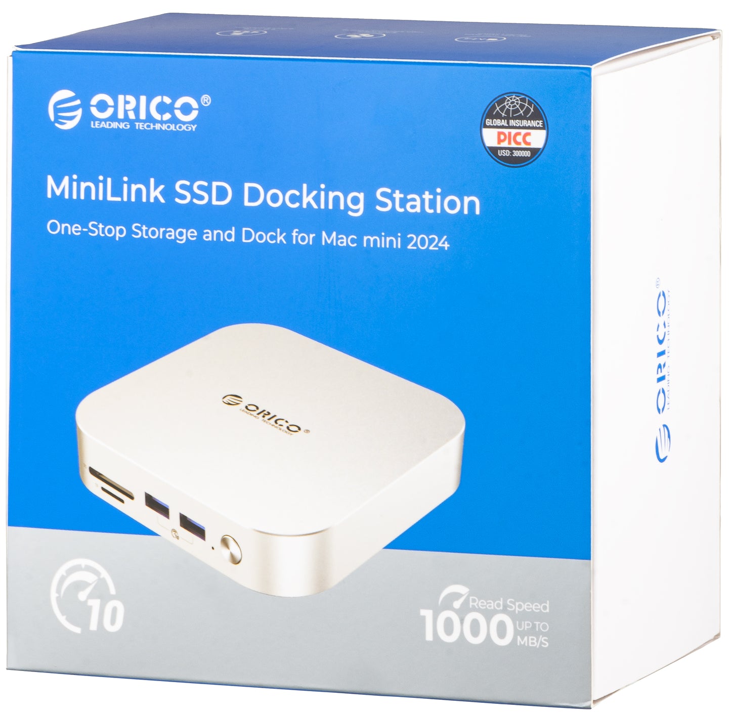 Multifunkcionalni Hub Orico MiniLink M49P za Apple Mac Mini M4, 9u1, Srebrni