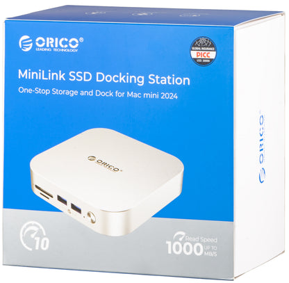Multifunkcionalni Hub Orico MiniLink M49P za Apple Mac Mini M4, 9u1, Srebrni