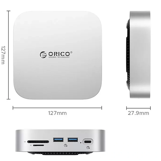 Multifunkcionalni Hub Orico MiniLink M48PR za Apple Mac Mini M4, 9in1, Srebrni