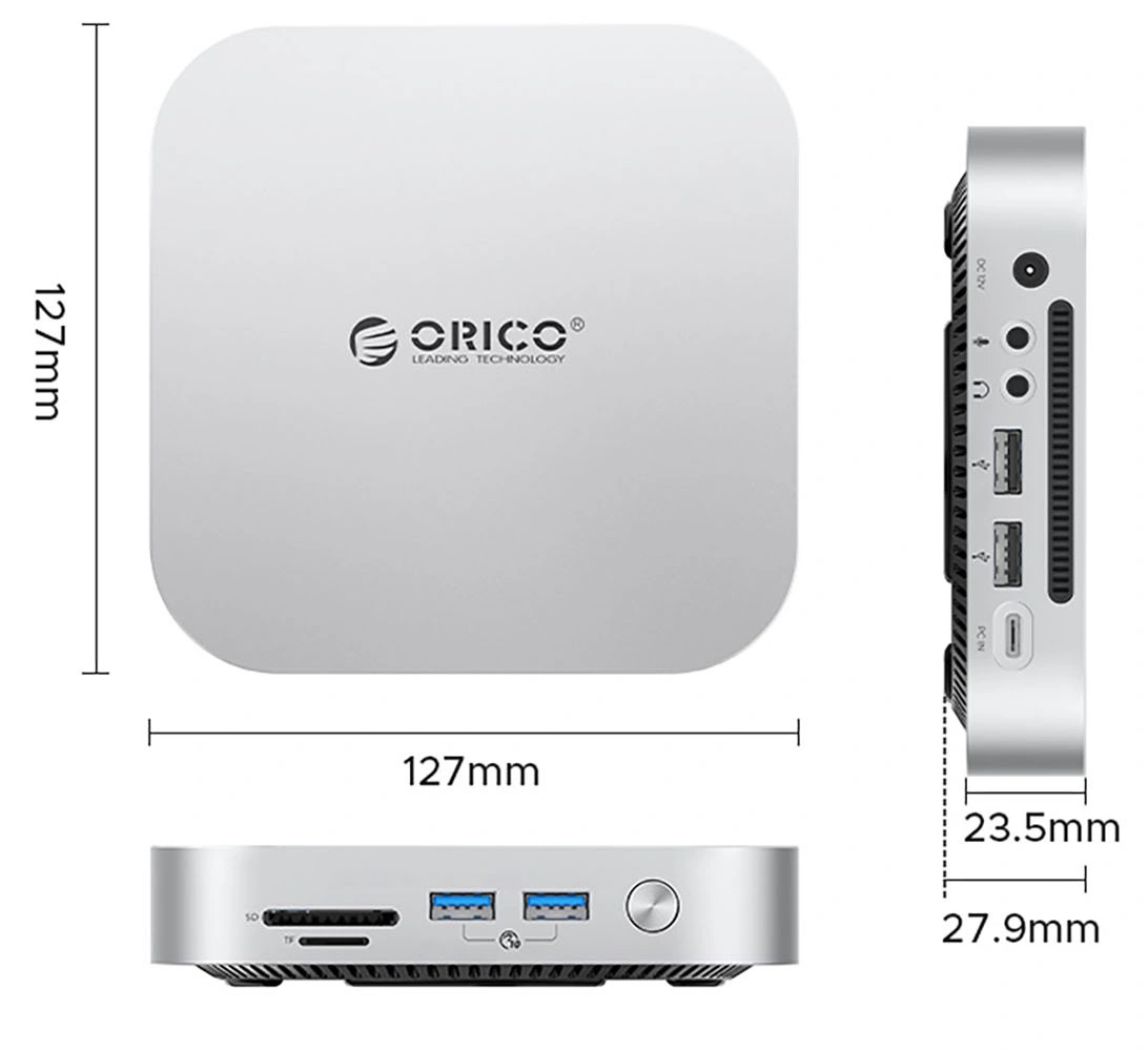 Multifunkcionalni Hub Orico MiniLink M49P za Apple Mac Mini M4, 9u1, Srebrni
