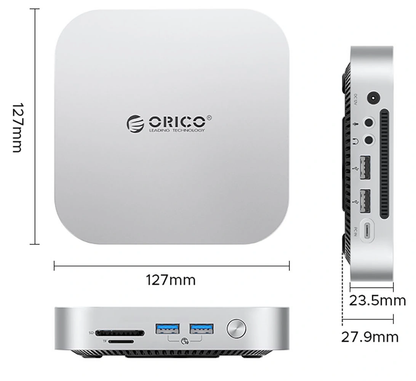 Multifunkcionalni Hub Orico MiniLink M49P za Apple Mac Mini M4, 9u1, Srebrni