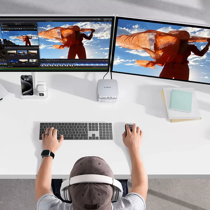 Multifunkcionalni Hub Orico MiniLink M48PR za Apple Mac Mini M4, 9in1, Srebrni