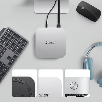 Multifunkcionalni Hub Orico MiniLink M49P za Apple Mac Mini M4, 9u1, Srebrni