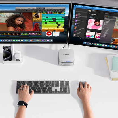 Multifunkcionalni Hub Orico MiniLink M49P za Apple Mac Mini M4, 9u1, Srebrni