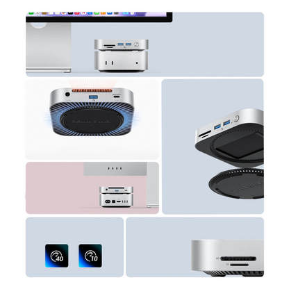 Multifunkcionalni Hub Orico MiniLink M49P za Apple Mac Mini M4, 9u1, Srebrni