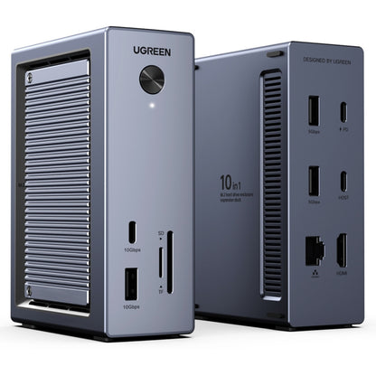 Multifunkcionalni Hub UGREEN CM923 (55735), 10in1, Sivi