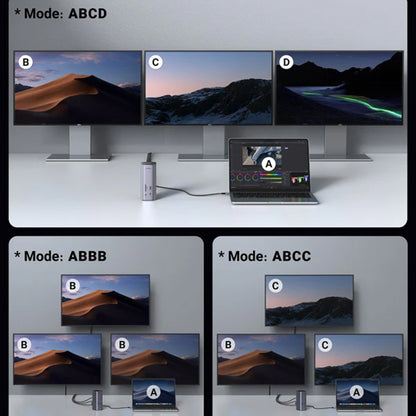 Hub Multifunkcionalni UGREEN Pro CM555, 13in1, Sivi