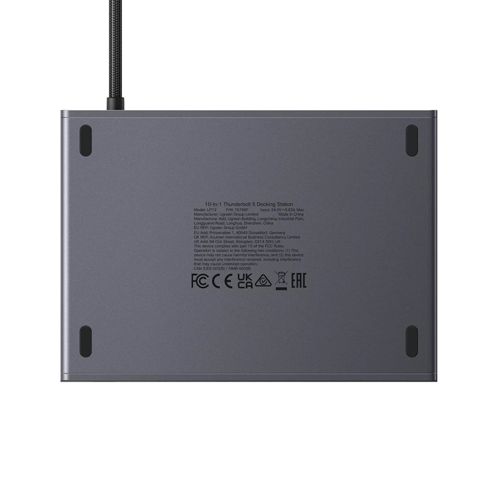 Hub Thunderbolt UGREEN U712, 10u1, Sivi