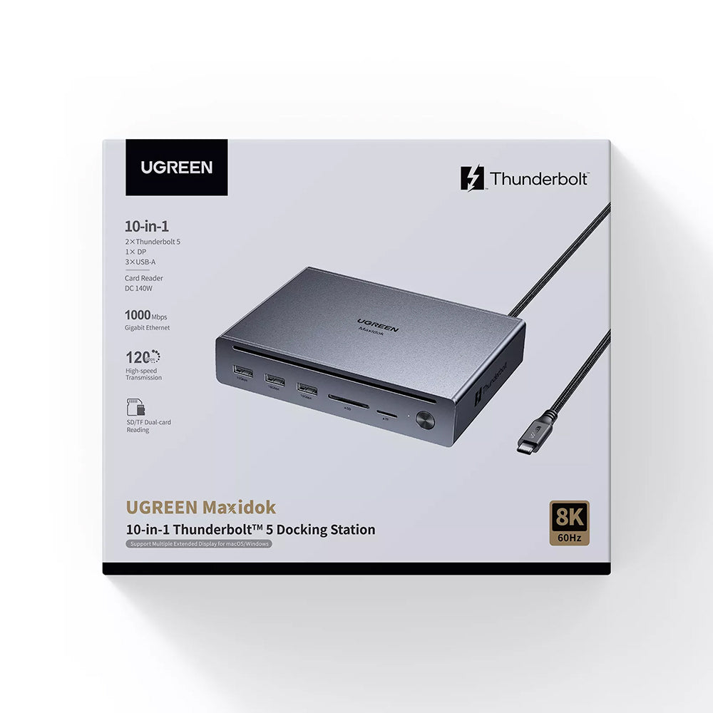 Hub Thunderbolt UGREEN U712, 10u1, Sivi