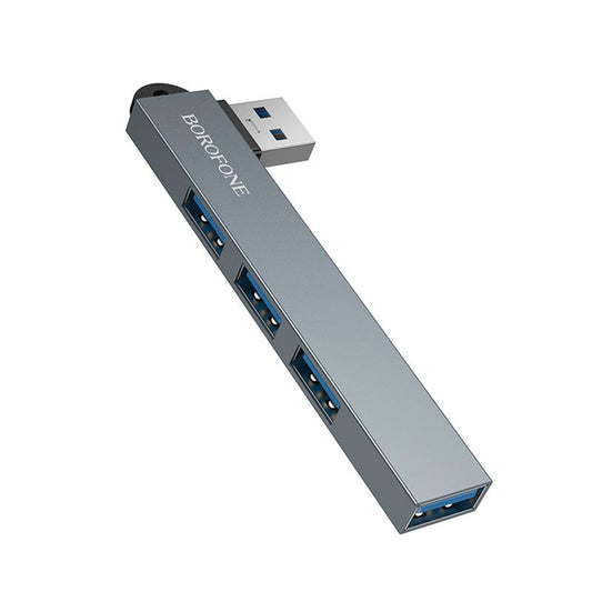 USB Hub Borofone FH1, 4u1, Siva