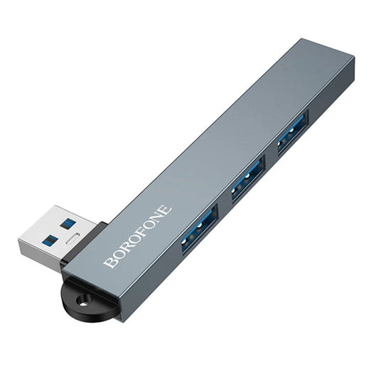 USB Hub Borofone FH1, 4u1, Siva