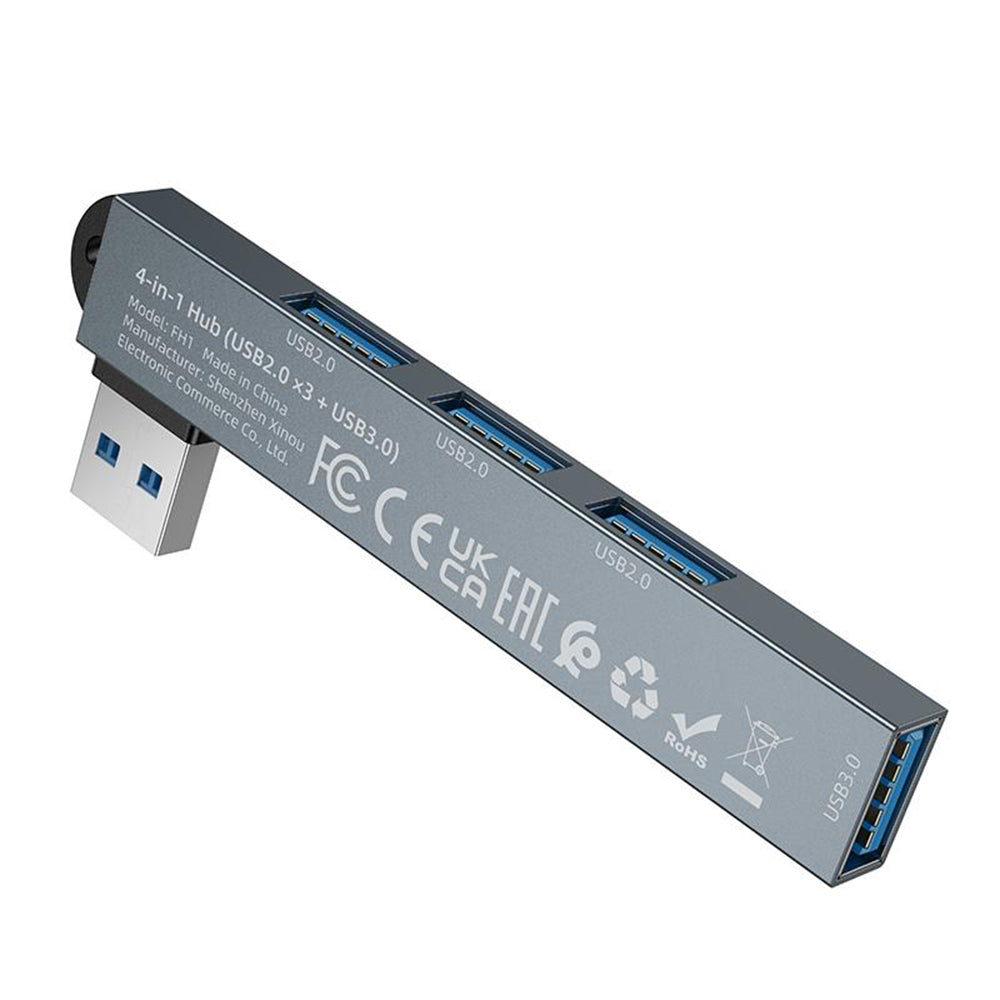 USB Hub Borofone FH1, 4u1, Siva