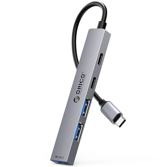 Hub USB-C Orico YSB4-U2, 1 x USB-A 3.0 - 2 x USB-A - 2 x USB-C, Sivi