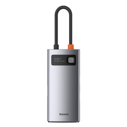 USB-C Hub Baseus Metal Gleam, 2 x USB-A - 1 x USB-C - 1 x HDMI, Grey CAHUB-CY0G