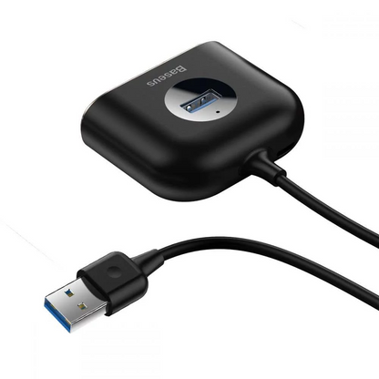 Hub USB Baseus Square, 1 x USB-A 3.0 - 3 x USB-A, Crni CAHUB-AY01