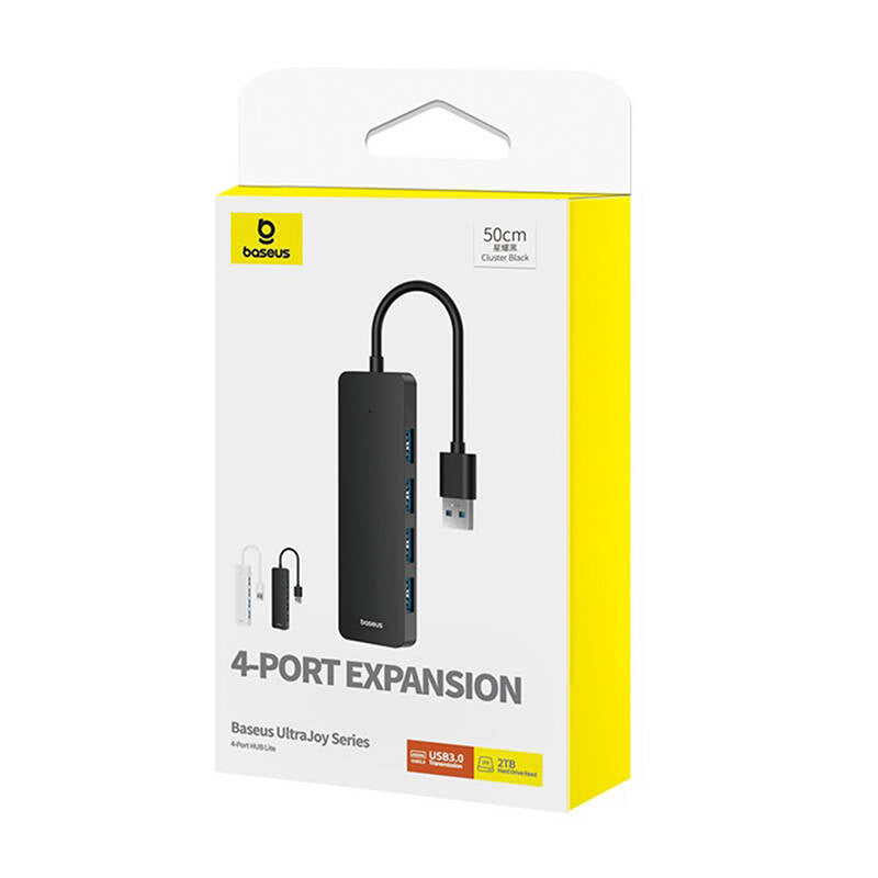 USB Hub Baseus UltraJoy, 4 x USB-A 3.0, 0.5m, crni B0005280B111-02