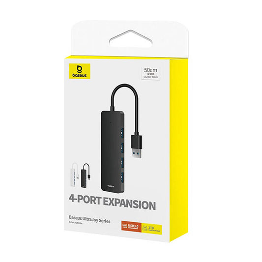 Baseus UltraJoy USB Hub, 4 x USB-A 3.0, 0.5m, Black B0005280B111-02 