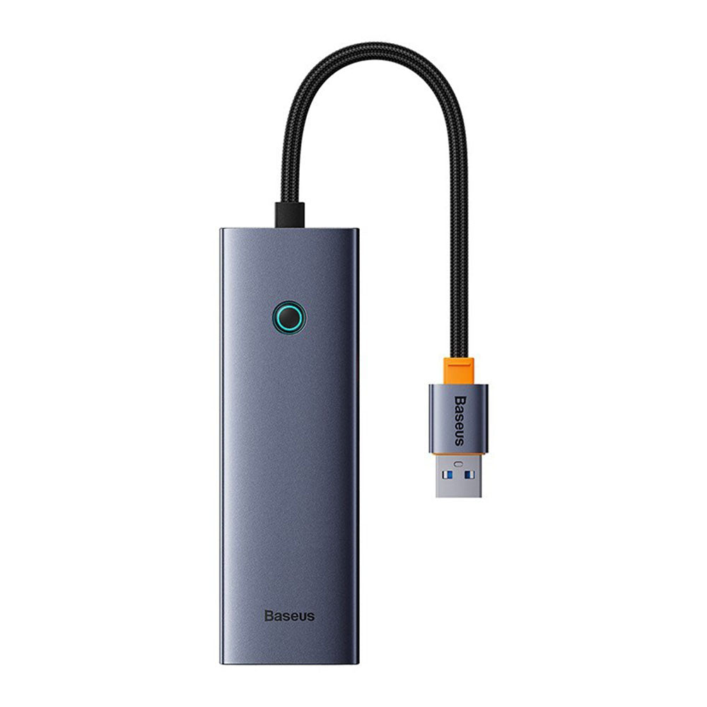 Hub USB Baseus UltraJoy, 3 x USB-A 3.0 - 1 x RJ45, Sivi B0005280A813-01
