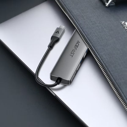 Hub USB-C Acefast J18, 6u1, Sivi