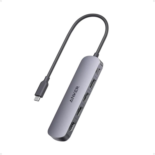 Hub USB-C Anker, 2 x USB-A - 1 x USB-A 3.0 - 1 x USB-C - 1 x HDMI, Sivi A8357HA0