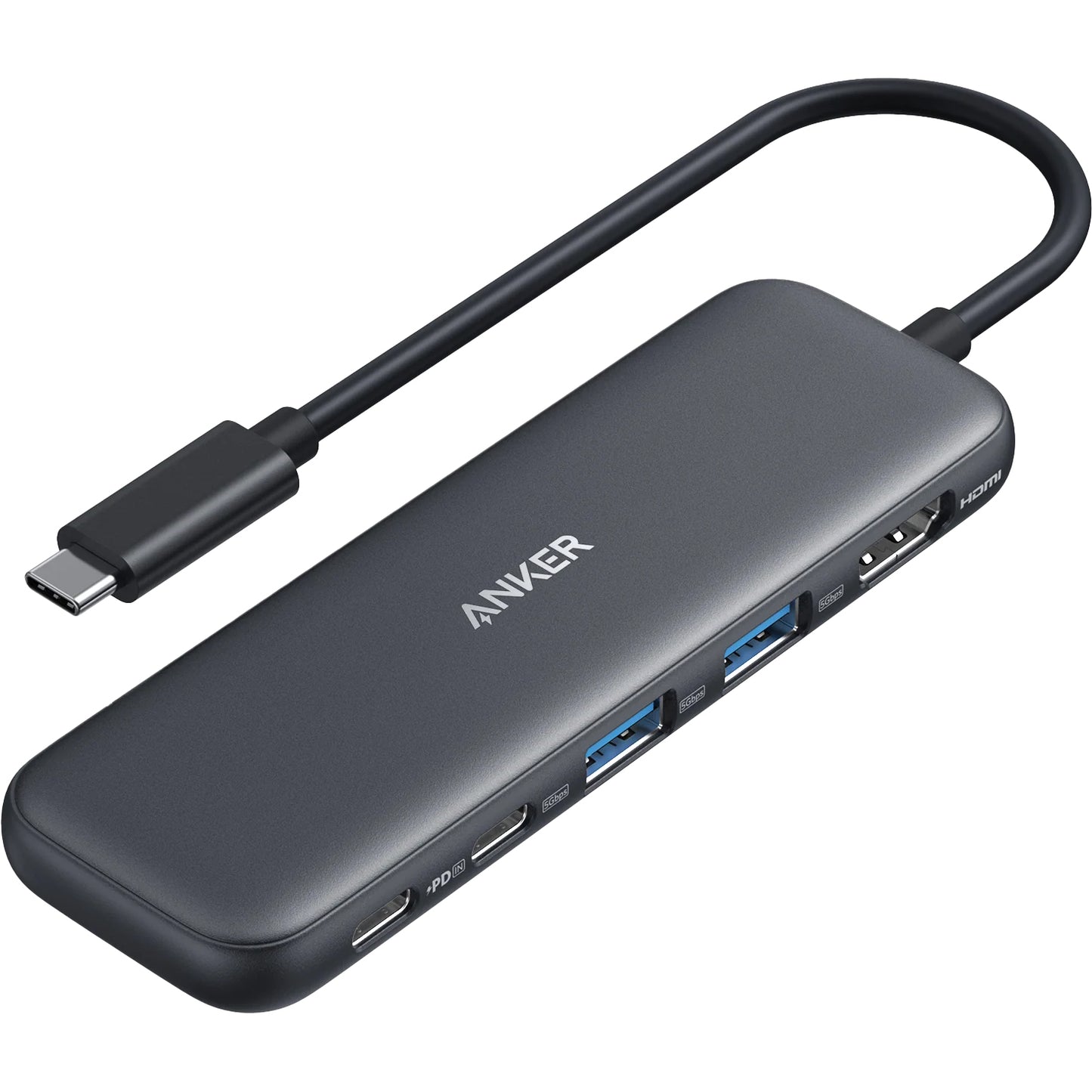 Hub USB-C Anker 332, 2 x USB-A - 2 x USB-C - 1 x HDMI, Sivi A8355H11