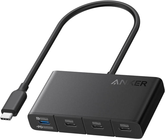 USB-C Hub Anker, 4 x USB-C, Crni A8340GA1