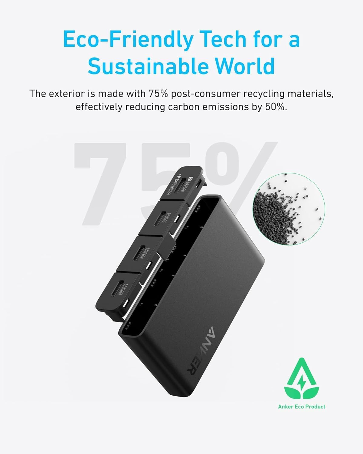 USB-C Hub Anker, 4 x USB-C, Crni A8340GA1