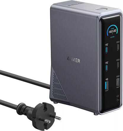 Hub Multifunkcionalni Anker Prime 737, 2 x USB-A 3.0 - 3 x USB-A - 5 x USB-C - 2 x HDMI - 1 x Jack 3.5mm - 1 x RJ45, Crni A83B63A1