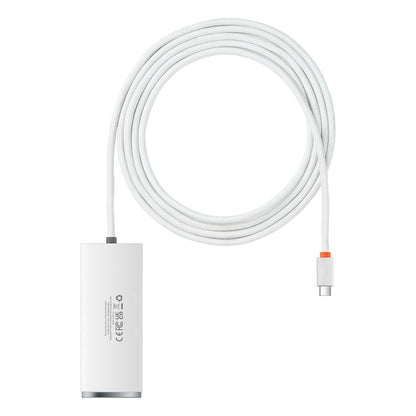 USB-C Hub Baseus Lite, 4 x USB-A 3.2, 2m, Beli