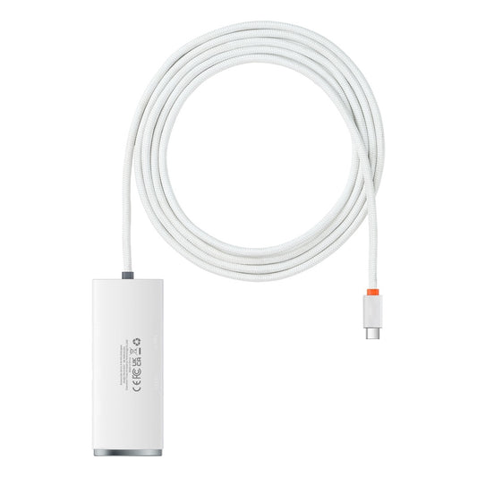 USB-C Hub Baseus Lite, 4 x USB-A 3.2, 2m, Beli