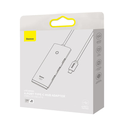 USB-C Hub Baseus Lite, 4 x USB-A 3.2, 2m, Beli