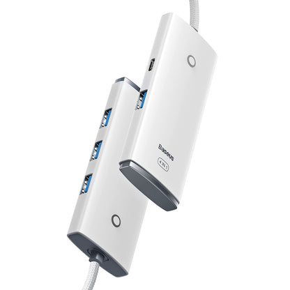 USB-C Hub Baseus Lite, 4 x USB-A 3.2, 2m, Beli
