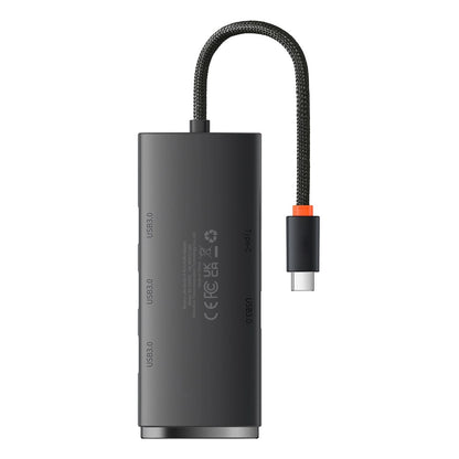 Baseus Lite USB-C Hub, 4 x USB-A 3.0 - 1 x USB-C, 0.25m, Black WKQXX030301 