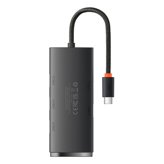 Baseus Lite USB-C Hub, 4 x USB-A 3.0 - 1 x USB-C, 0.25m, Black WKQXX030301 