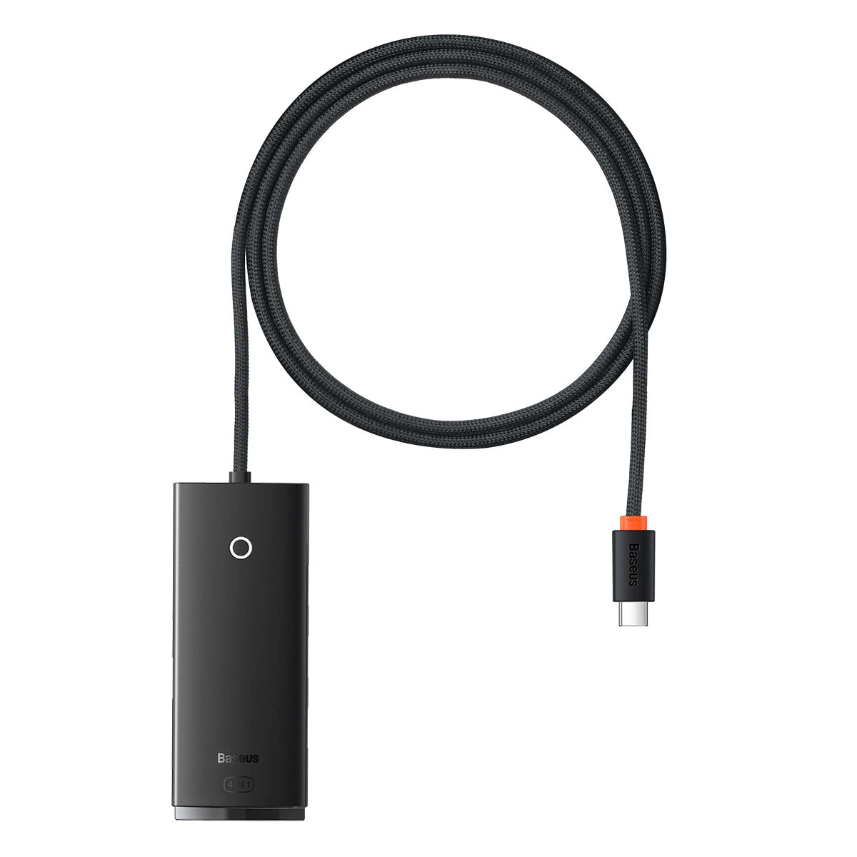 USB-C Hub Baseus Lite, 4 x USB-A 3.0 - 1 x USB-C, 1m, Crni WKQX030401