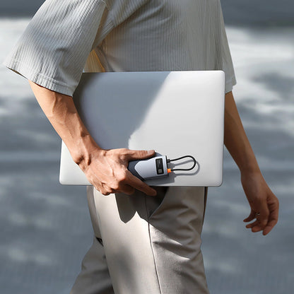 Hub USB-C Baseus Metal Gleam, 3 x USB-A 3.0 - 1 x USB-C - 1 x HDMI - 1 x SD - 1 x microSD, Sivi B00030708811-01