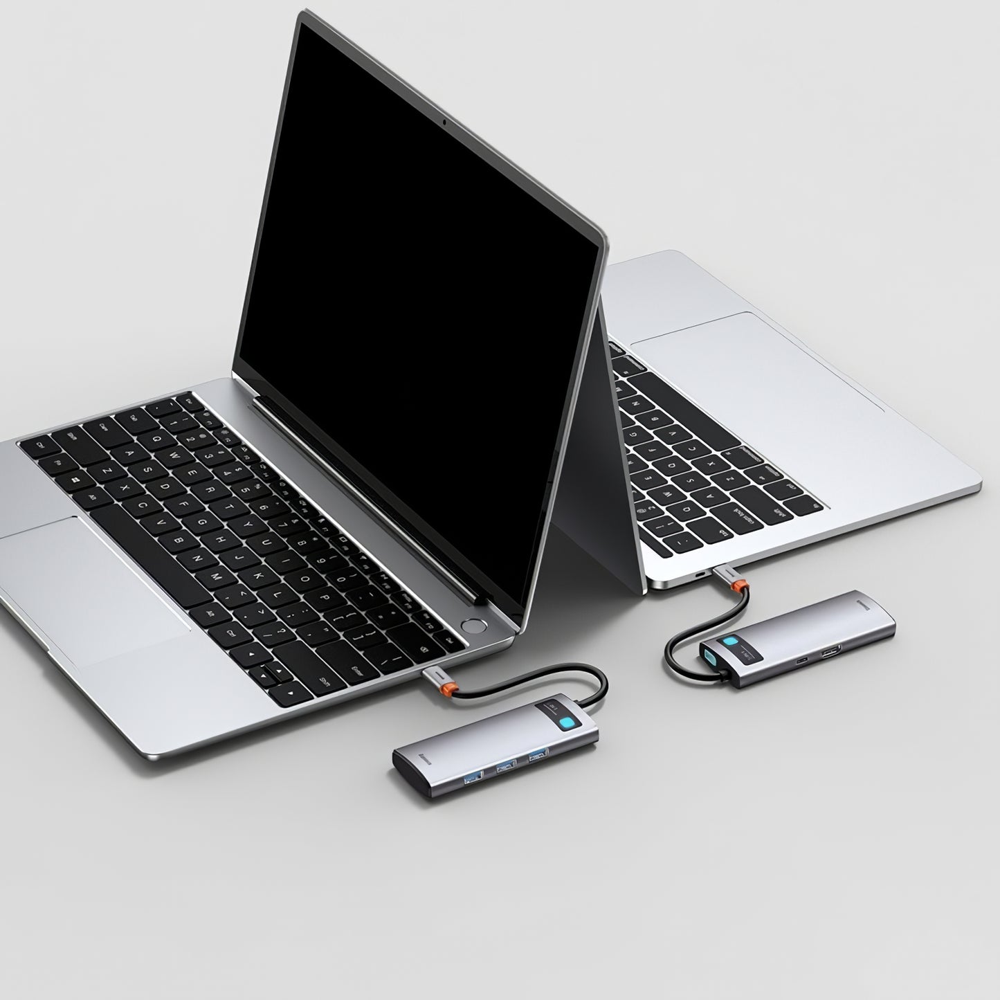 Hub USB-C Baseus Metal Gleam, 3 x USB-A - 1 x USB-C - 1 x HDMI, Sivi WKWG020013
