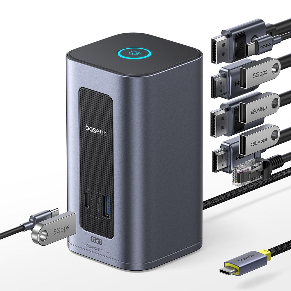 Multifunkcionalni Hub Baseus Nomos NU1 Air Spacemate, 12in1, Sivi B0114400