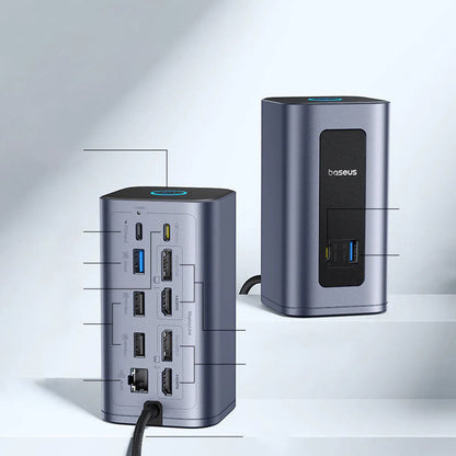 Multifunkcionalni Hub Baseus Nomos NU1 Air Spacemate, 12in1, Sivi B0114400