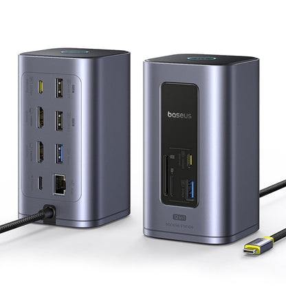 Multifunkcionalni Hub Baseus Nomos NU1 Air Spacemate, 12in1, Sivi B00061800123-00