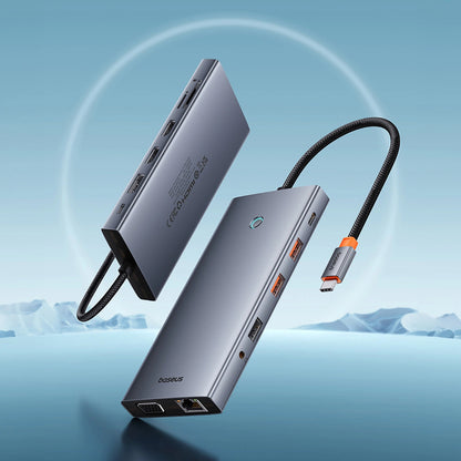 Hub USB-C Baseus PortalJoy, 13in1, Siva B00053002811-01