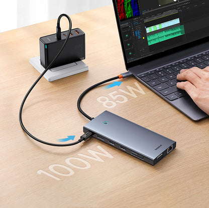 Hub USB-C Baseus PortalJoy, 13in1, Siva B00053002811-01