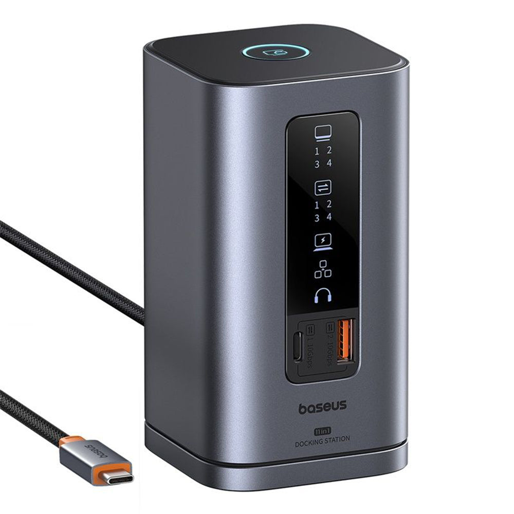 Hub USB-C Baseus SpaceMate, 11in1, Sivi B00568101813-00