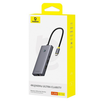 Hub USB-C Baseus UltraJoy, 3 x USB-A 3.0 - 1 x USB-C - 1 x HDMI - 1 x SD - 1 x microSD, Sivi B00052803811-03